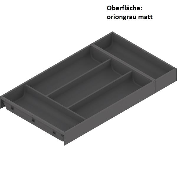 AMBIA-LINE Besteckeinsatz, für LEGRABOX / MERIVOBOX, Kunststoff / Stahl, 5 Besteckfächer, NL=550 mm, Breite=300 mm